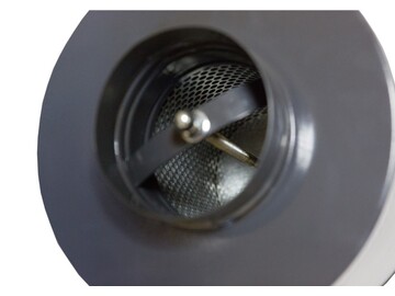 KLEVER-ugolniy-filtrP500-160-vid-snizu-flanez-vnutri